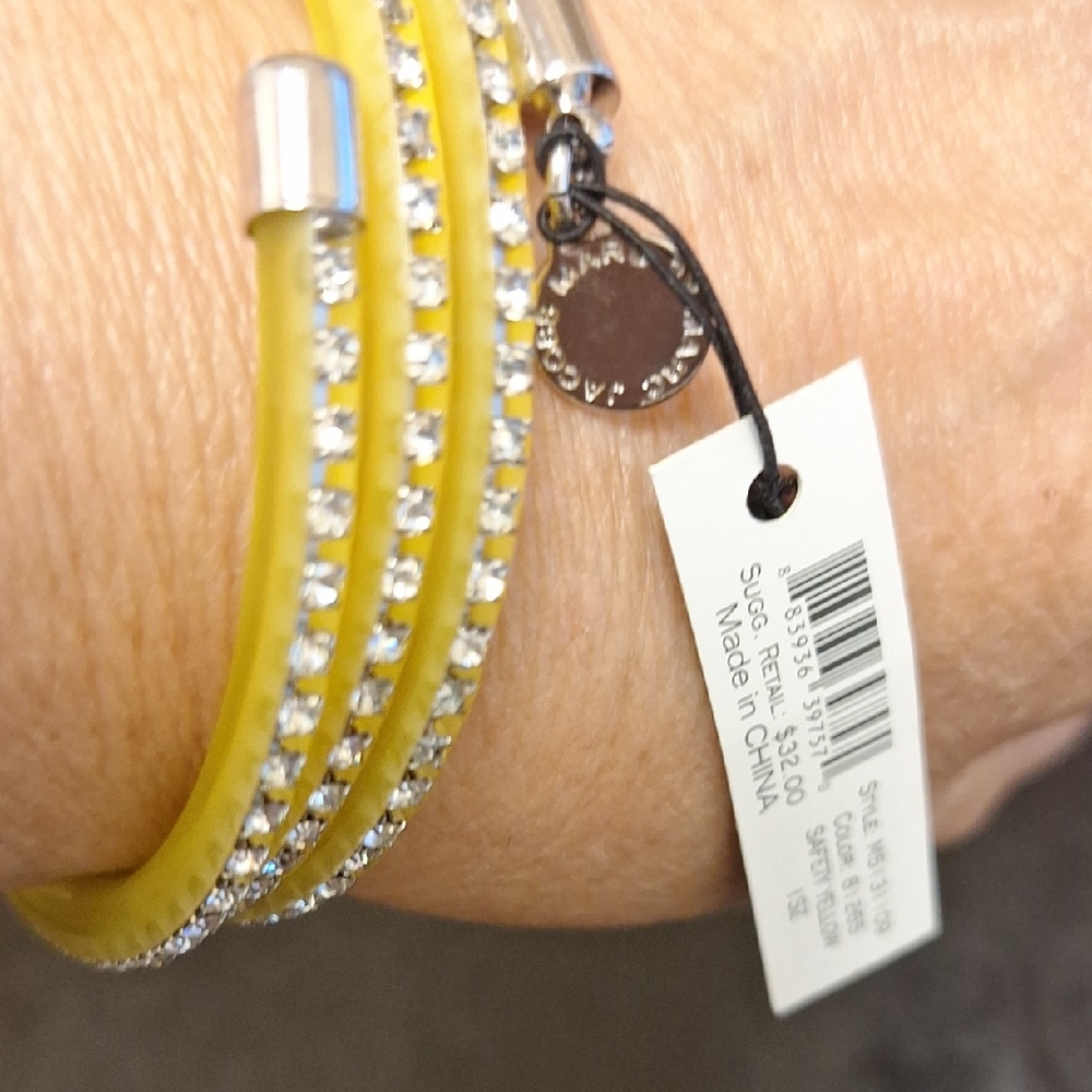 ( 5 for $20 when bundled!!) Marc Jacobs Yellow and Silver Crystal Bracelet
